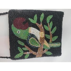 Awesome Ermo Beaded Shoulder Bag - Parrot - Zipper